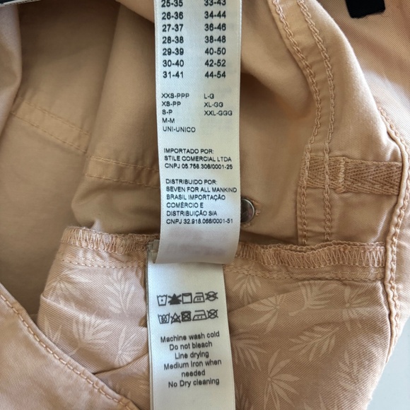 7 For All Mankind Men Size 30 Adrien Slim Tapered Pant Tangerine Chino NWT - Picture 9 of 16